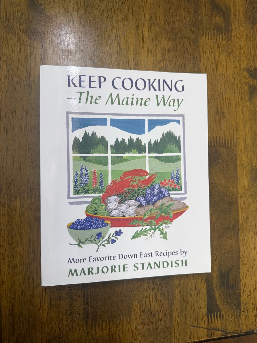 DownEast Keep Cooking The Maine Way — White Cover with Red & Blue Artwork